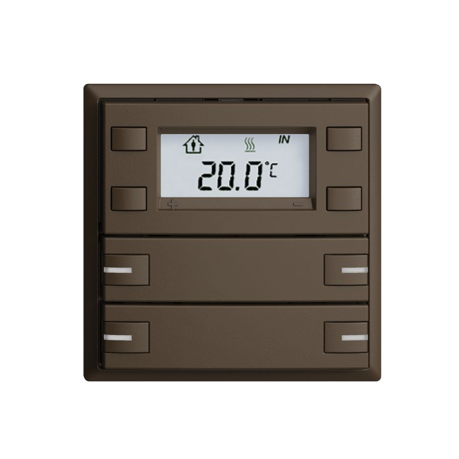 Poussoir RTH ENC KNX 4× EDIZIOdue F coffee, avec LED RGB