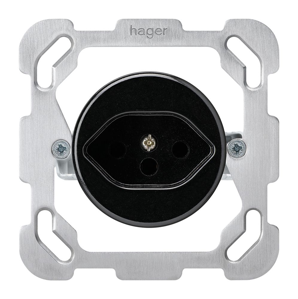 Insert pour prise ENC basico type 13 plaque de fixation noir sécurité enfants