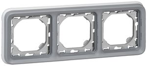 UP-Montageplatte PLEXO 1×3 grau