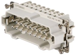 Insert mâle Weidmüller HDC HE 500V 16A 16L à visser grd.6