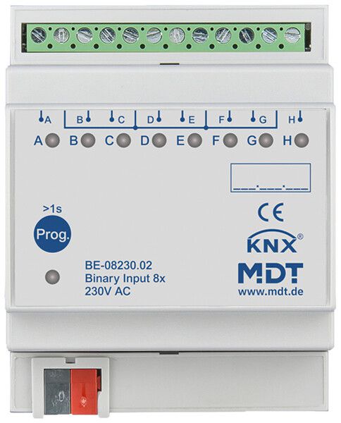 REG-Binäreingang KNX MDT BE-08230.02 8-Kan 230VAC 4TE