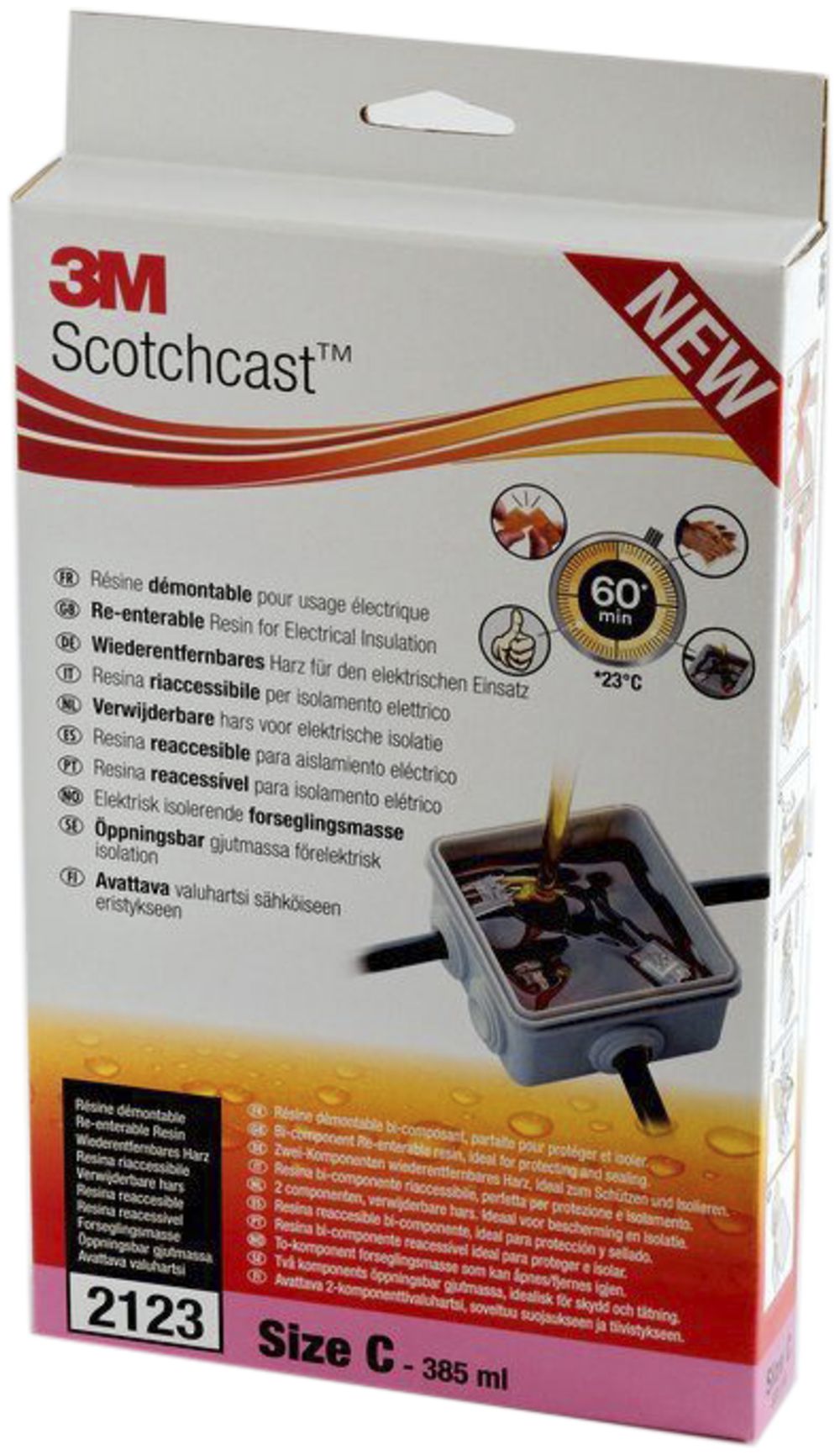 Zweikomponentenharz 3M™ Scotchcast™ 2123N-C, GMG-System, Grösse C, 385ml