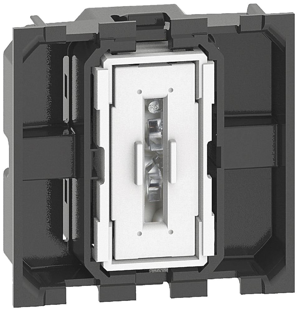 Poussoir Legrand Living Now 10A 250V 45×45mm bornes à fiches blanc