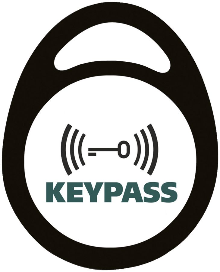 Transponder-Schlüsselanhänger Hager schwarz, 10 Stück