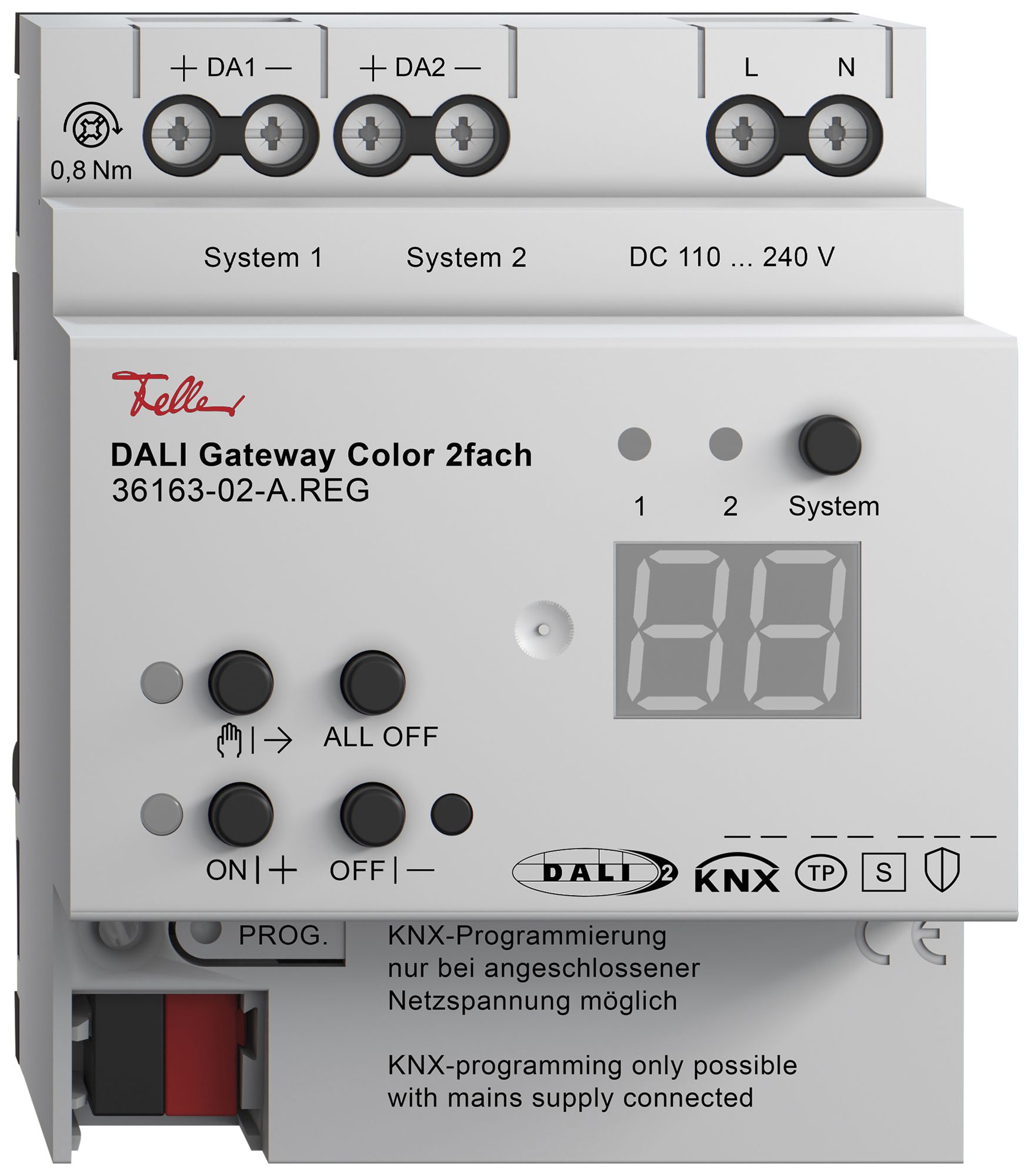Gateway DALI Feller KNX Data Secure interfaccia Ethernet 4UM 2 canali IP20