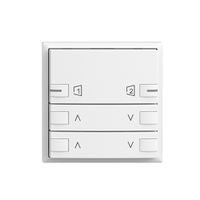 Frontplatte EDIZIOdue zeptrionAIR Motor 2K S1/S2 mit LED weiss