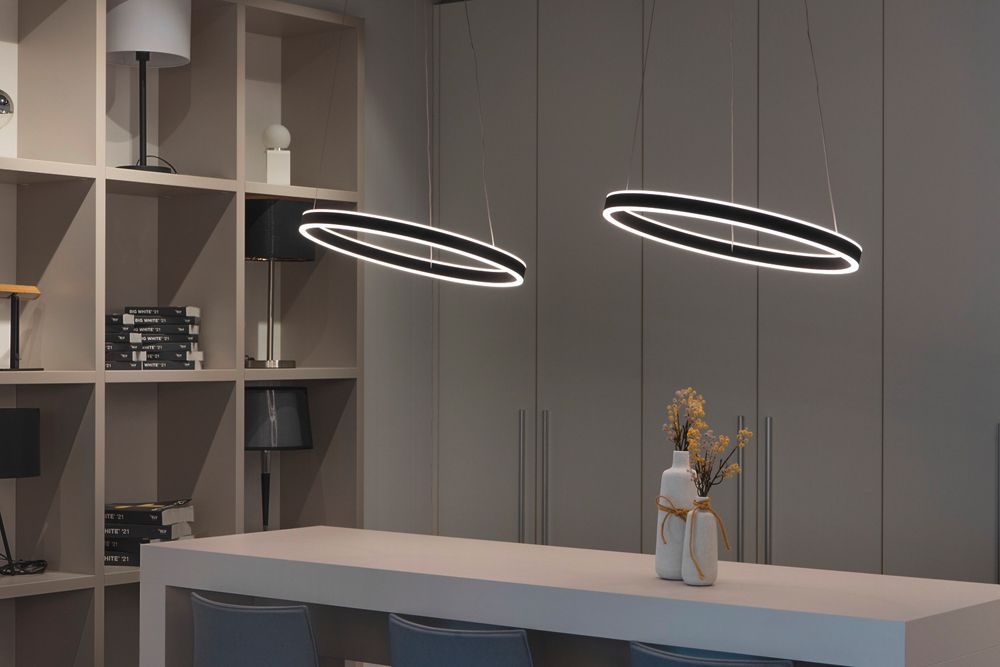 Lampada sospesa LED SLV ONE 60 UP/DOWN DALI 25W 800lm 3000/4000K nero