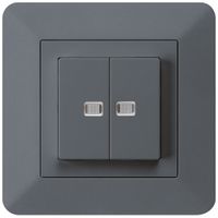 UP-Leuchtdruckschalter kallysto.trend 1/3+3/1 mit 2 Linsen anthrazit