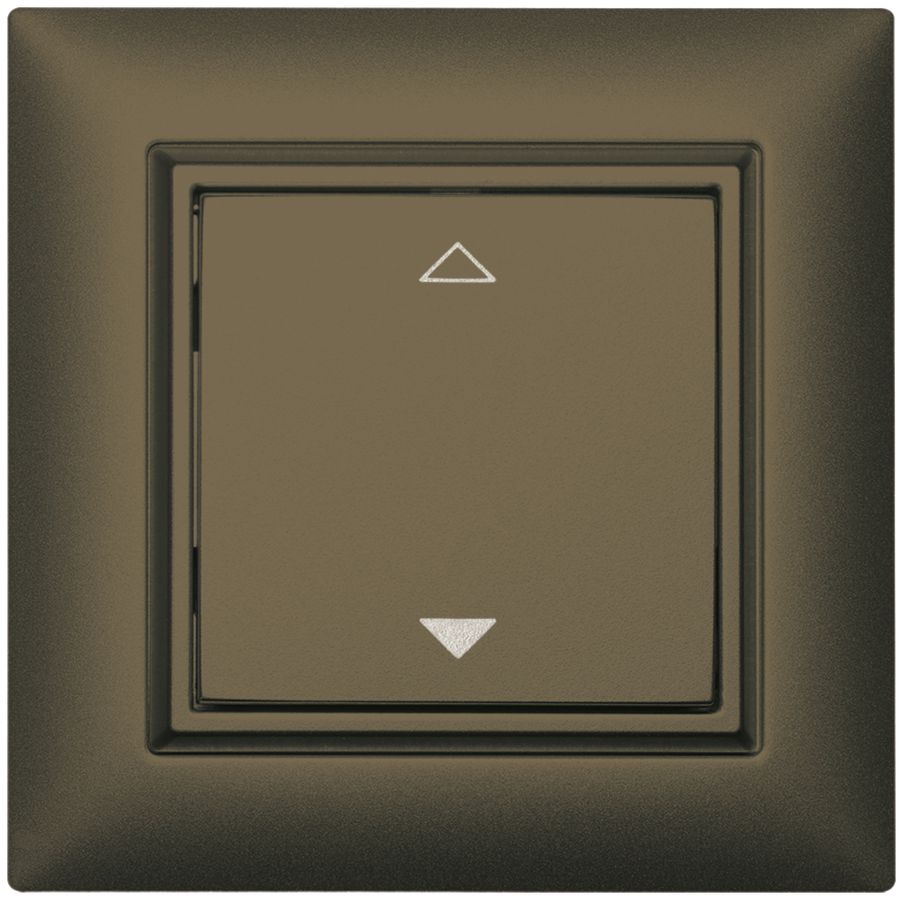 Pulsante RF AP ALADIN EnOcean EDIZIOdue, 1-volta, marrone, V/Λ