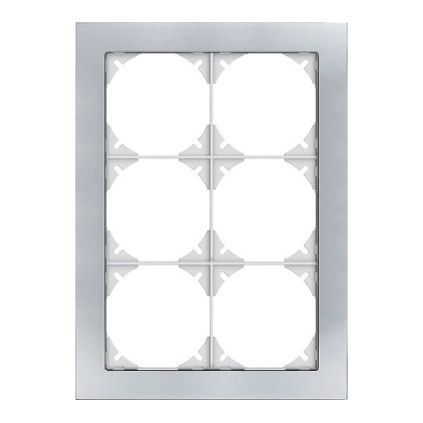 Abdeckrahmen EDIZIOdue prestige 3×2 chromstahl poliert