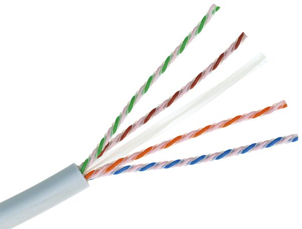 Câble d'installation R&M EA-U/UTP AWG26 4×2×1.22 blanc 305m