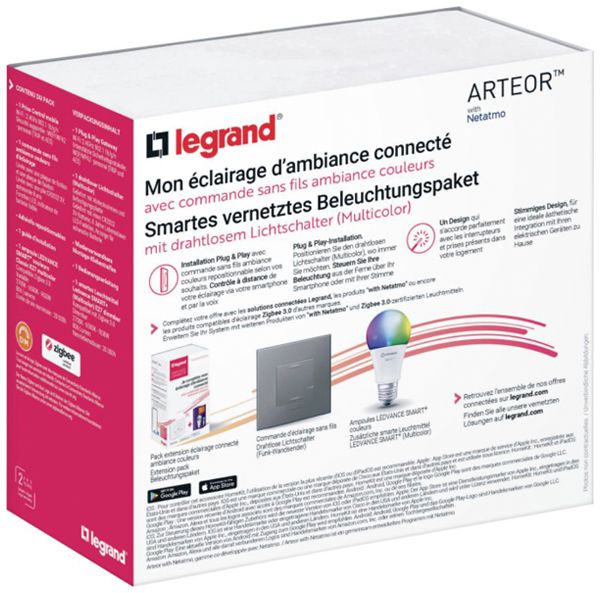 Starterpaket Legrand Arteor with Netatmo 1×Multicolor 2×3L×2.5mm² 1×LED E27