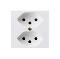 Presa INC kallysto 2×T13 bianco con protezione bambini
