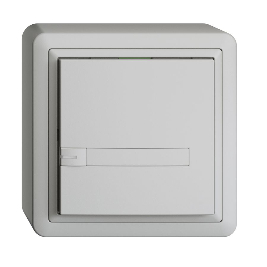 Poussoir KNX RGB AP EDUE, 250mW, a.LED RGB, a.papier, 1×poussoir, 1×touche, grc