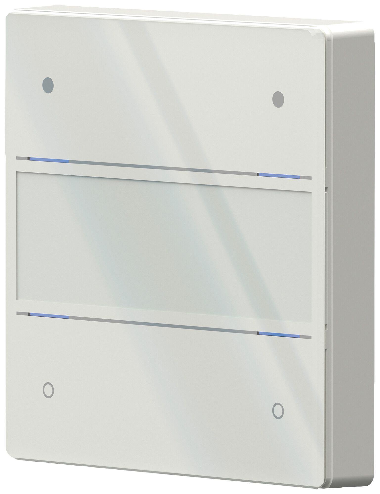 Senseur poussoir KNX ENC Theben iON 104 G LED avec champ d'inscription blanc