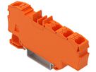 Borne de passage WAGO Contact TOPJOB S 1×6/6×1.5mm² Ex e II orange