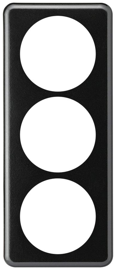 Abdeckplatte basico 3×1 3×58mm schwarz