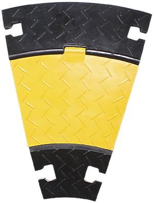Coude 30° Demelectric Protector Rubber 4 canaux 590×78 jaune/noir