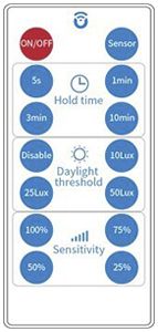 Fernbedienung DOTLUX LIGHTBARsensor Infrarot 115×70×10mm