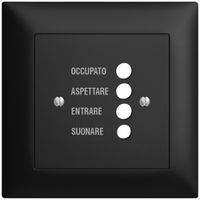 UP-Frontset EDIZIOdue schwarz, 88×88mm für Türstation 1334.I