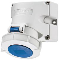 Wandsteckdose CEE 16A 3P 6h 230V blau IP67 Mennekes