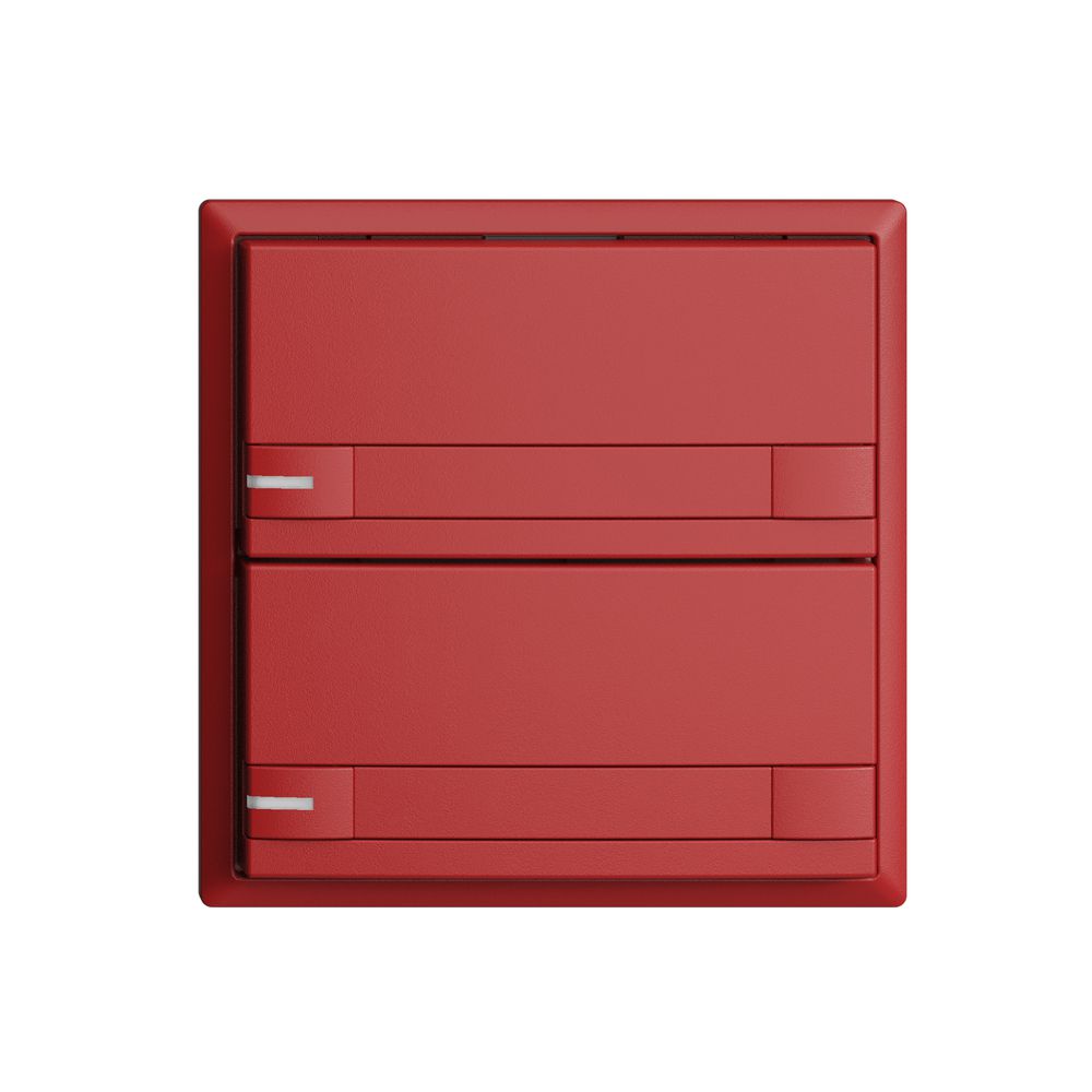 Poussoir ENC KNX 2× EDIZIOdue colore berry RGB avec LED avec insert papier