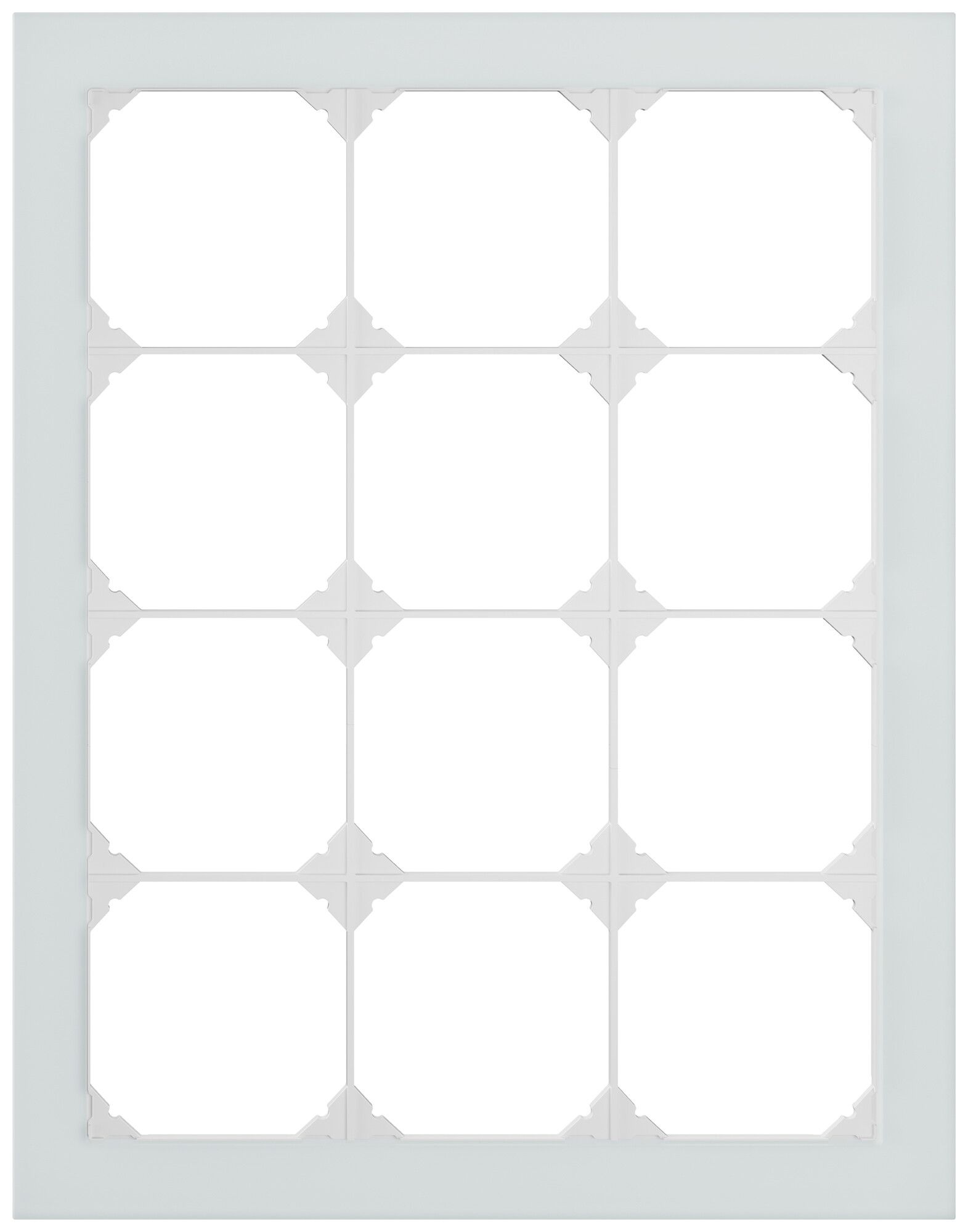 UP-Abdeckrahmen EDIZIO.liv prestige SNAPFIX® 4×3 214×274mm Glas Si