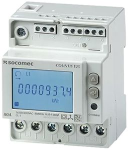Compteur d'énergie AMD COUNTIS E26 3P direct 80A impulsion+M-Bus MID