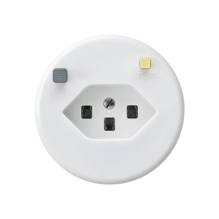 Steckdose basico A T23 FI 30mA weiss