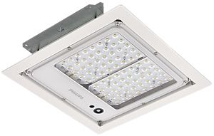 EB-LED-Deckenleuchte Philips Mini 300 92W 14240lm 757 IP66 335×335mm weiss