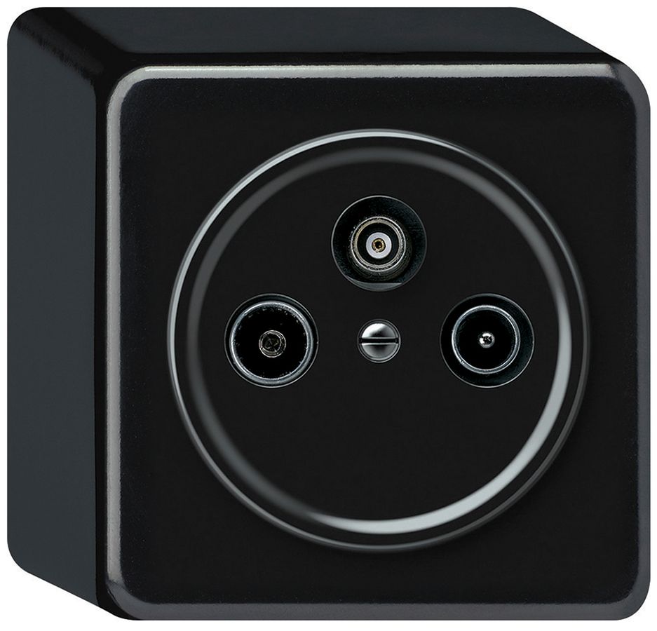 Prise antenne AP TV-R-SAT origin prise de passage 5.5dB noir