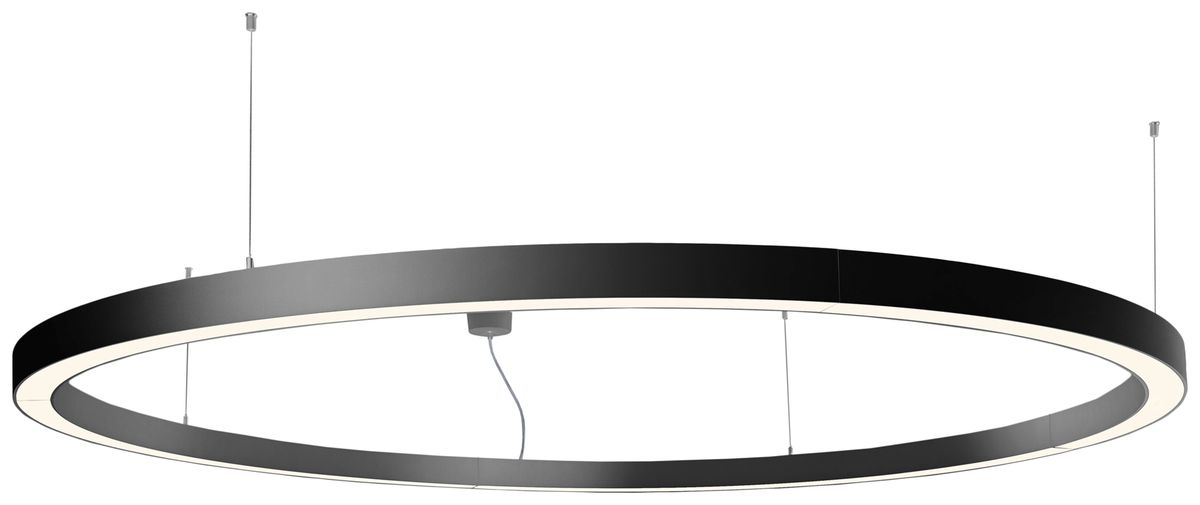 LED-Pendelleuchte Sylvania Nilo 88W 9570lm 840 DALI EM Ø1200mm schwarz