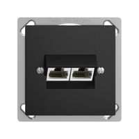 EB-Dose 2×RJ45/s 4P getr. EDIZIOdue schwarz ITplus