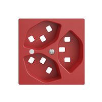 Frontset EDIZIOdue berry 60×60mm 3×T23 mit Linse