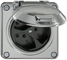 Presa ELEMENT 3×tipo 13 10A 250V IP20 con coperchio alluminio