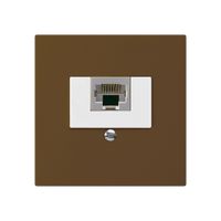 Inserto per presa di raccordo kallysto 1×RJ45s marrone