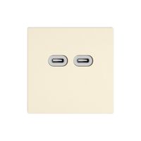 USB-Ladesteckdose EDIZIO.liv SNAPFIX® 230VAC 18W 2×USB Typ C cr