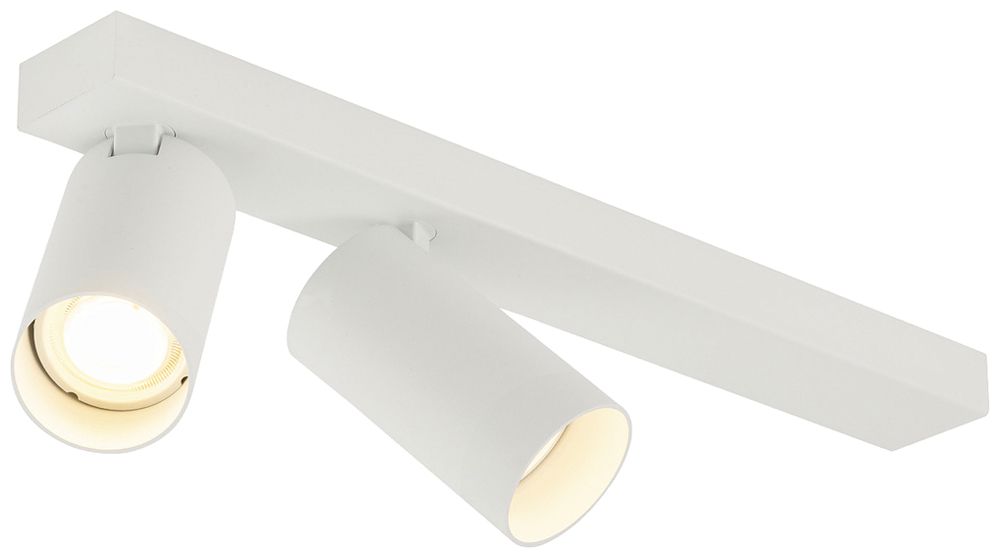 Plafonnier SLV KAMI GU10 2×0…10W 400×125mm blanc