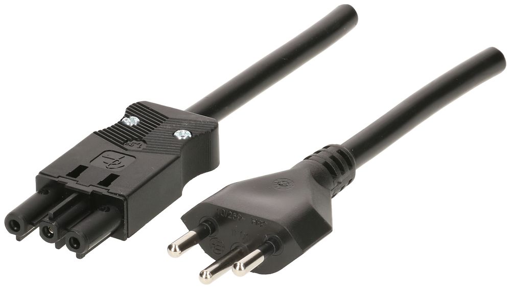 Cavo d'allacciamento MH presa AC 166 GBUF/315, spina T12 3m nero
