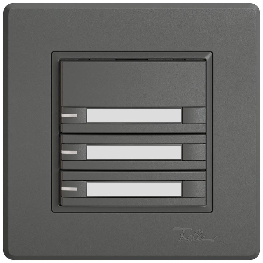 Poussoir KNX RGB ENC EDIZIO.liv SNAPFIX® capteur temp.RGB-LED étiqu.3×com.2T grf