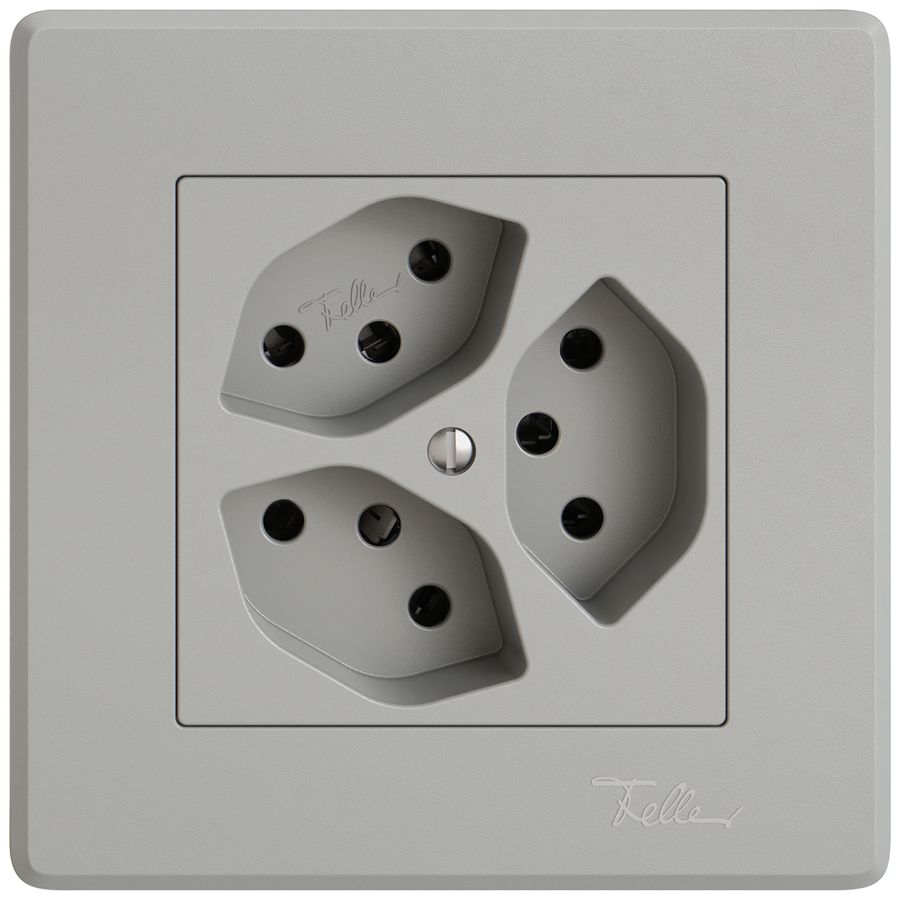 UP-Steckdose EDIZIO.liv SNAPFIX® 3×T13 hgu