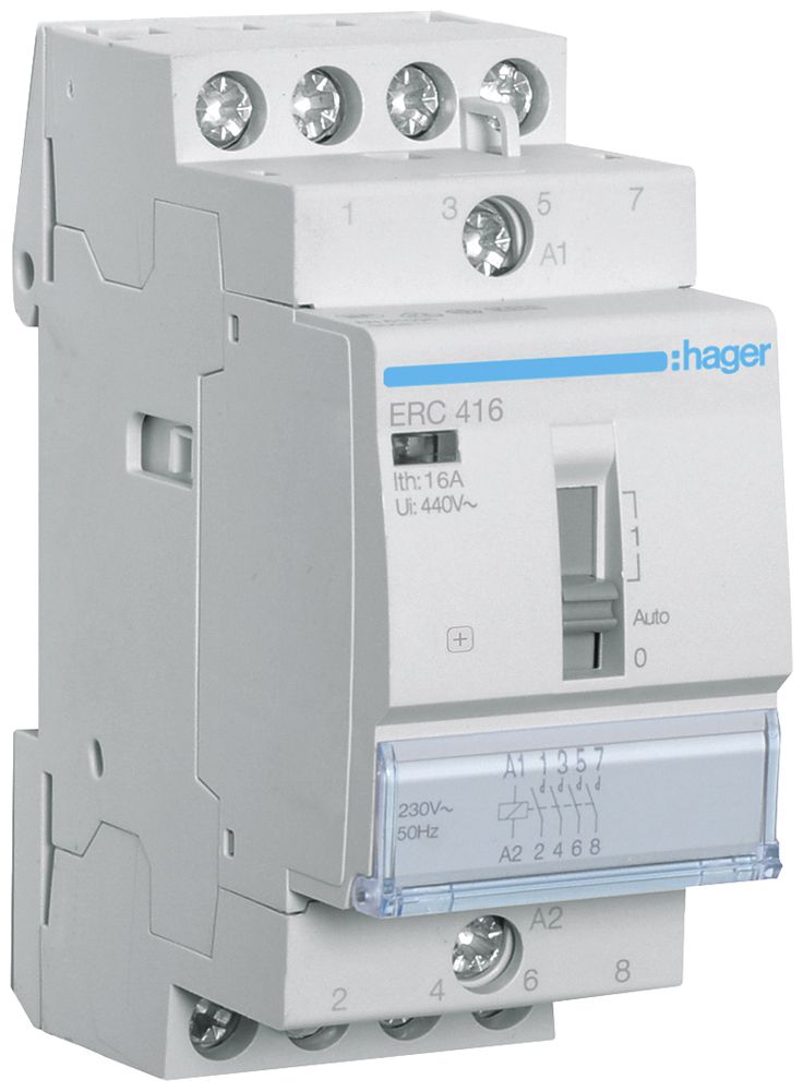 REG-Schütz Hager 230VAC 4 Schliesser 16A 2TE