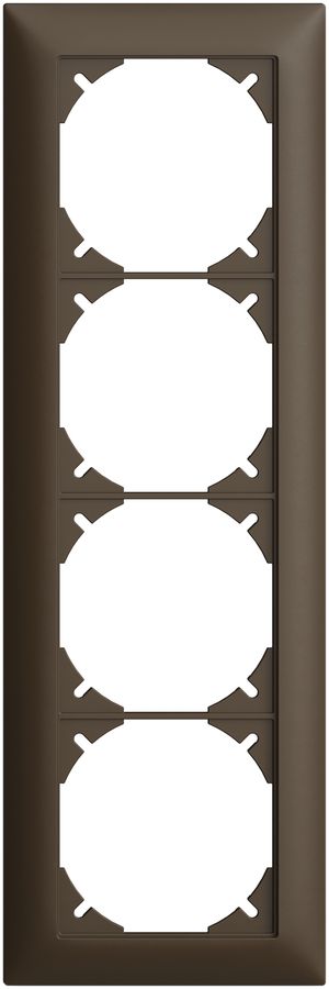 Abdeckrahmen EDIZIOdue 4×1 coffee