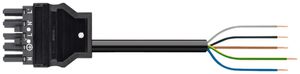 Anschlussleitung WAGO 5×1.5mm² 16A 400V 3m Cod.L Buchse-freies Ende grau