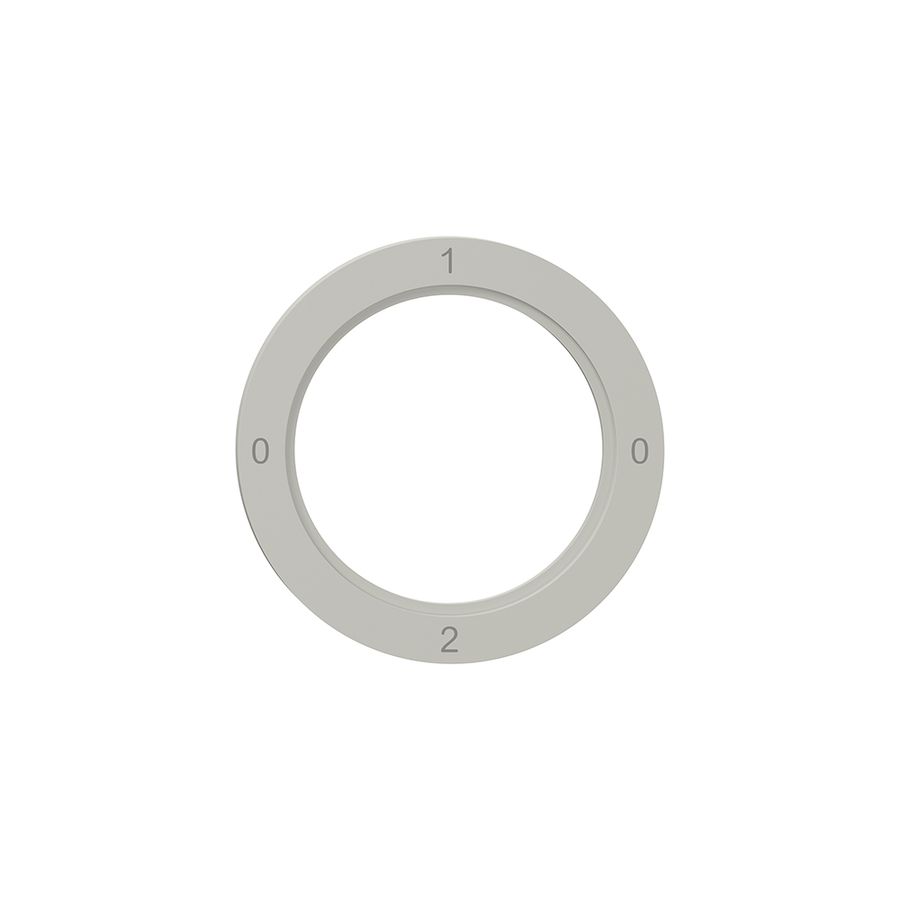 Disque indicateur NEVO, p.interrupteur rotatif, 0-1-0-2, gris clair