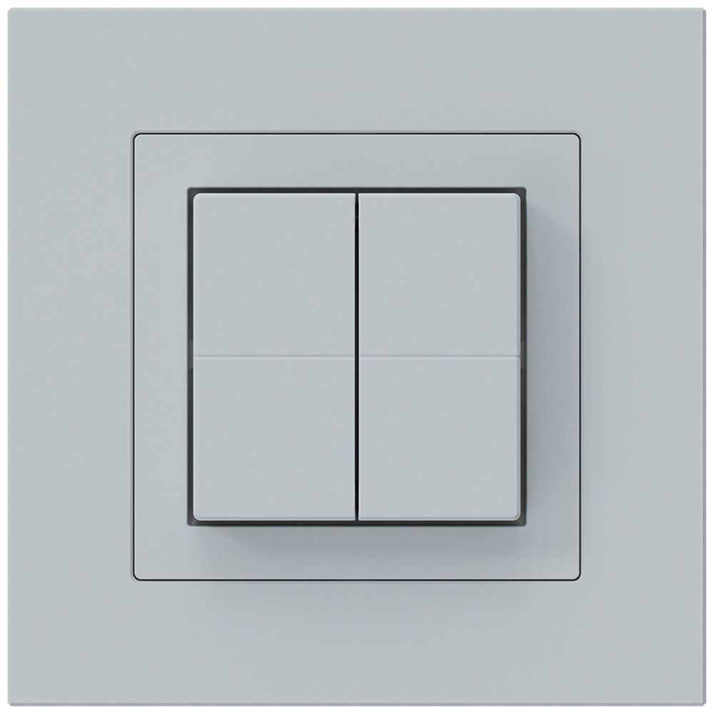 Funktaster Friends of Hue KPR, 4×, 94×94mm, hellgrau