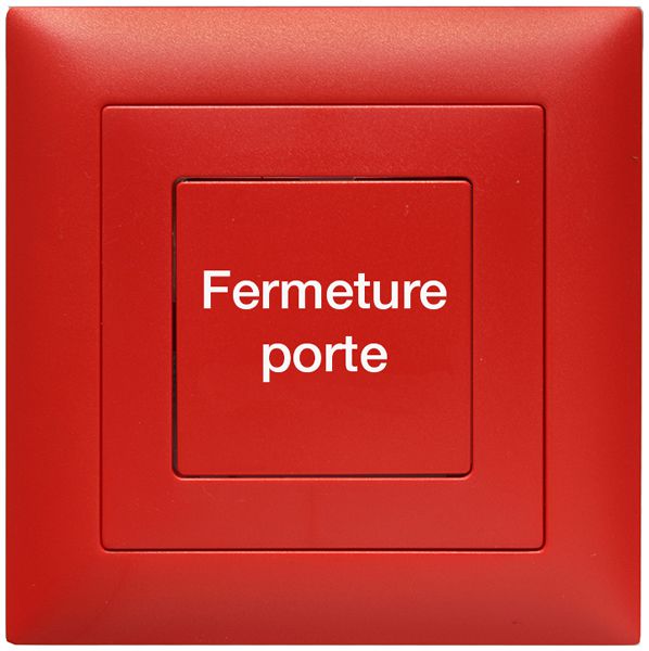 UP-Taster BSW 7564.UP-TEXT-F, 1W 10A/250VAC, Edue, rot "Fermeture porte"