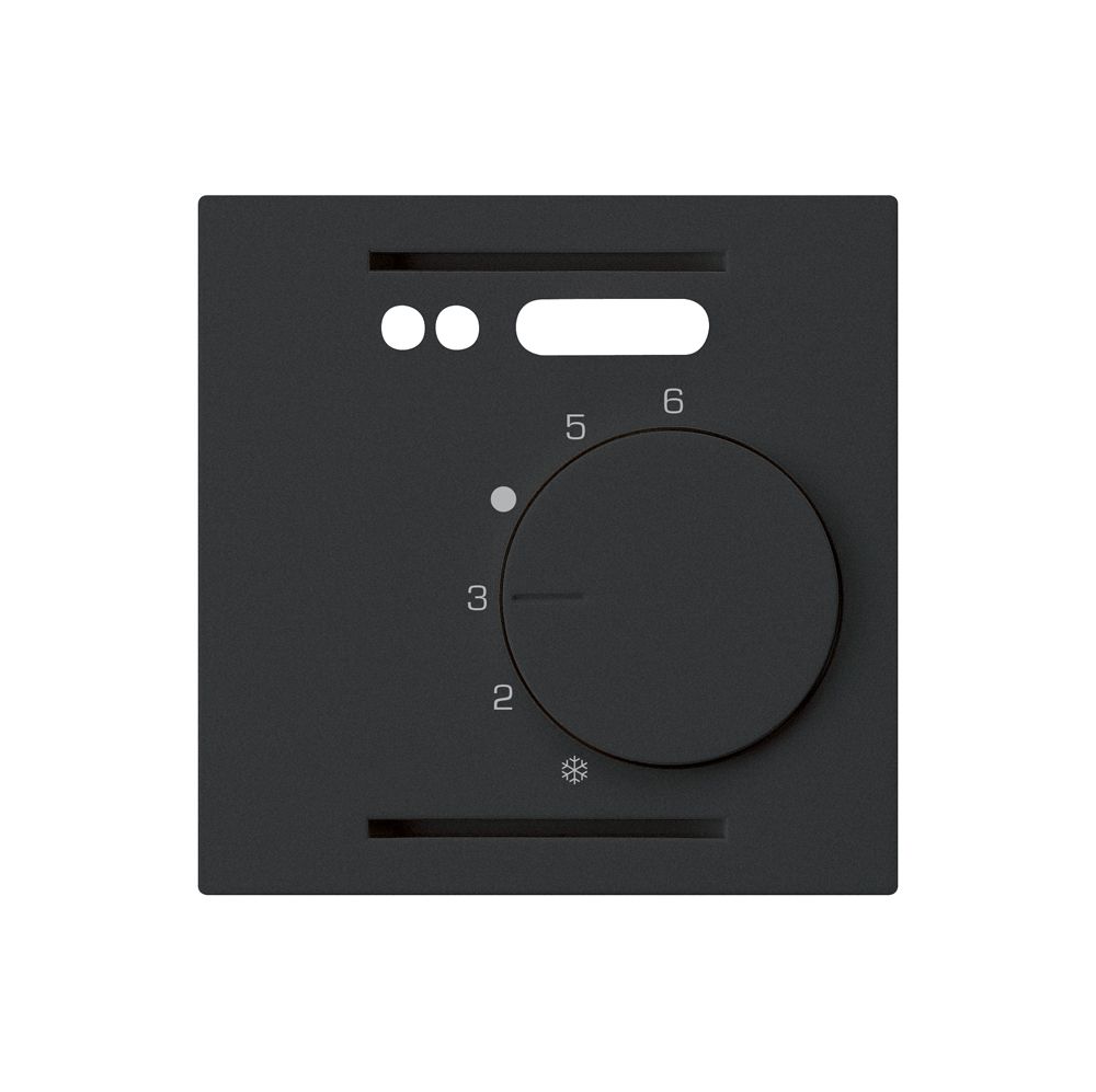 Kit frontale INC kallysto nero per termostato ambiente riscaldamento pavimento