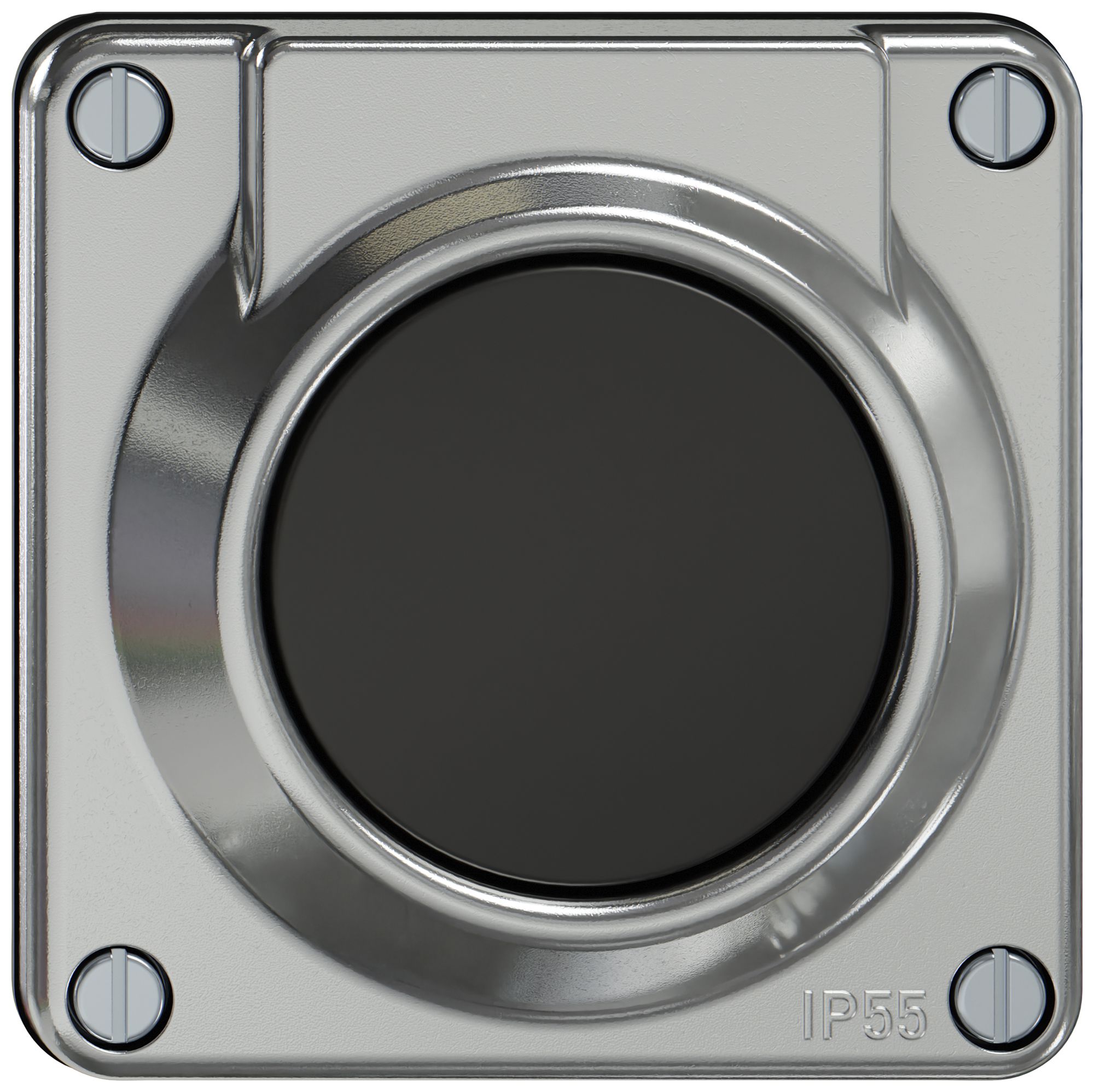 Sonnerie-Drucktaster ELEMENT SNAPFIX® 87×87×26mm alu