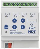 REG-Schaltaktor KNX MDT AKS-0410.03 4-Kan 10A 230VAC 4TE